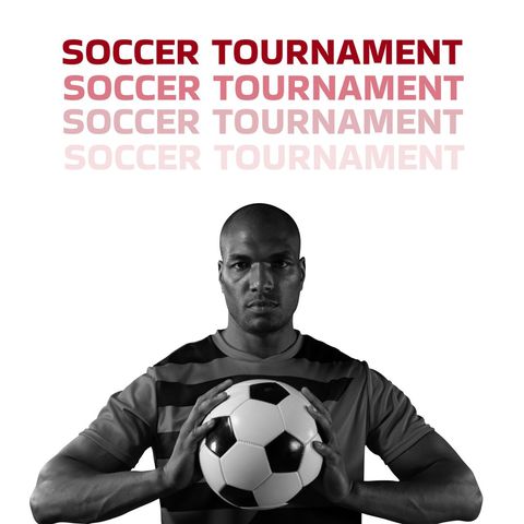 Athlete Focusing Ahead of Soccer Tournament Challenge - Download Free Stock Templates Pikwizard.com