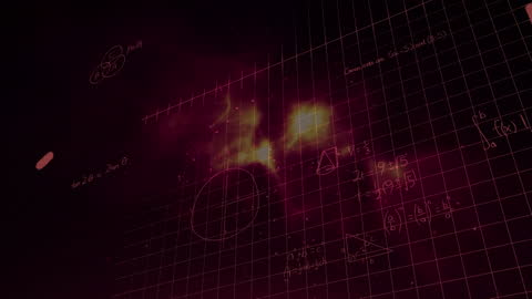 Animated Math Equations on Dark Background