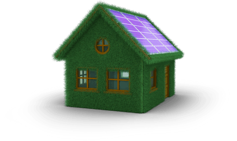 Transparent Grass Covered House with Solar Panels Symbolizing Green Energy - Download Free Stock Videos Pikwizard.com