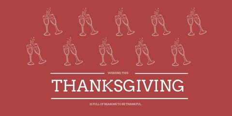 Thanksgiving Toasting Glasses Celebration Card - Download Free Stock Templates Pikwizard.com