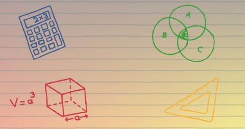 Mathematics Symbols on Notebook for Education and Learning - Download Free Stock Images Pikwizard.com