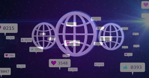 Digital social media network with global interaction concept