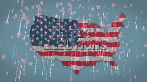 USA Flag and Stars Background with 2020 Elections Context