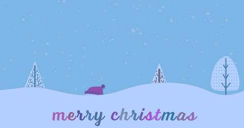 Snowy Winter Scene with Merry Christmas Greetings - Download Free Stock Images Pikwizard.com