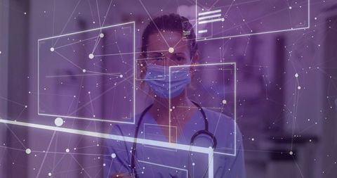 Healthcare Worker Using Innovative Digital Technology for Patient Care