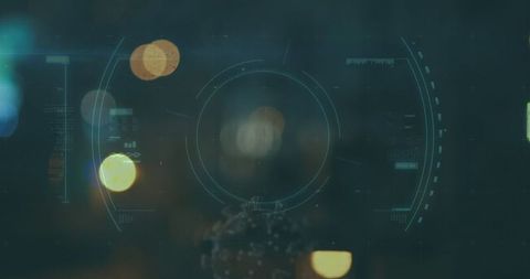 Abstract futuristic digital interface with glowing elements