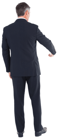 rear view transparent businessman checking time in suit - Download Free Stock Videos Pikwizard.com