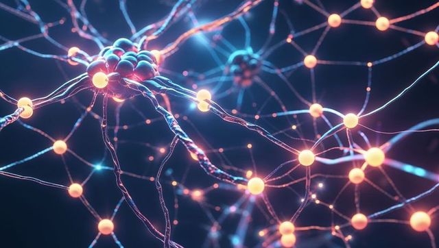 Glowing Neural Network with Interconnected Nodes and Filaments