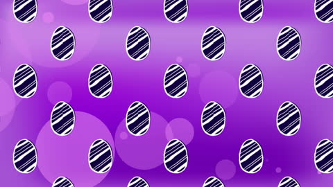 Easter Eggs Pattern on Vibrant Purple Background