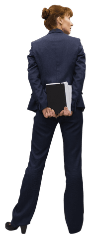 serious businesswoman on transparent background holding files - Download Free Stock Videos Pikwizard.com