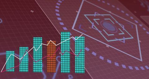 Digital Analytics Graphs on Futuristic Interface Background - Download Free Stock Images Pikwizard.com