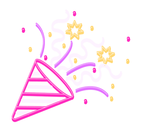 flat design party popper exploding on transparent background - Download Free Stock Videos Pikwizard.com