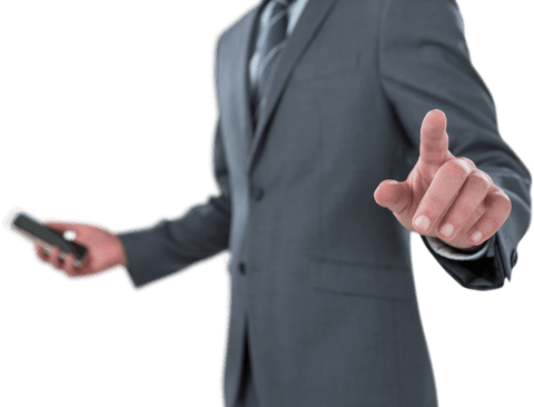 Transparent Businessman Interacting with Futuristic Digital Screen - Download Free Stock Videos Pikwizard.com