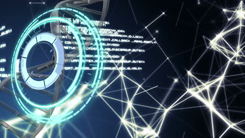 Futuristic DNA and Data Processing Concept