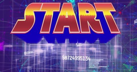 Start Graphic in Futuristic Digital Interface