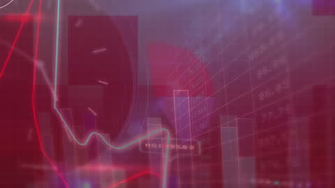 Abstract Finance Background with Stock Market Data and Graphs