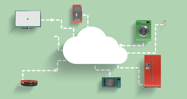 Smart Home Appliances Connected Through Cloud Technology - Download Free Stock Images Pikwizard.com