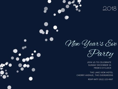 elegant new year's eve party invitation with festive bubbles - Download Free Stock Templates Pikwizard.com