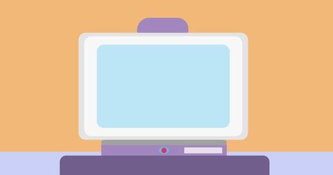 Minimalist tablet on desk with copy space background