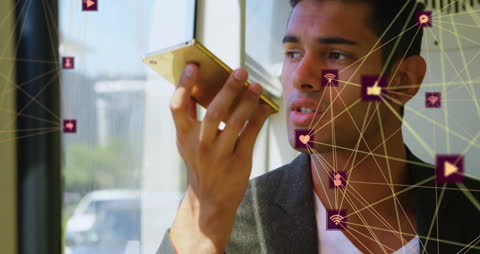 Man Engaged with Digital Communication Technology