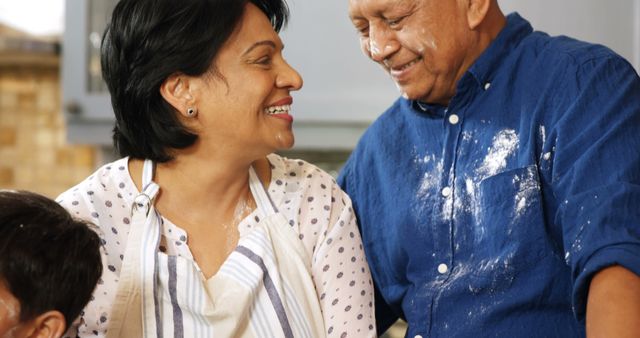 Happy Senior Couple Baking Together in Kitchen - Download Free Stock Images Pikwizard.com