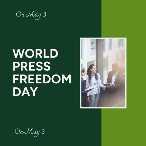 celebrating world press freedom day with diverse professionals - Download Free Stock Templates Pikwizard.com