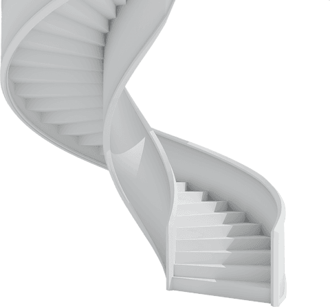 transparent helical design of white spiral staircase - Download Free Stock Videos Pikwizard.com