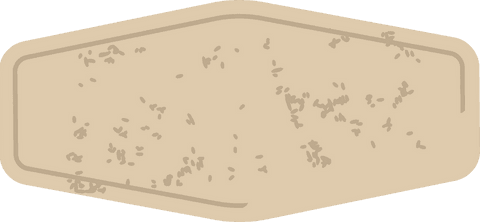 Textured beige hexagon shape with distressed design