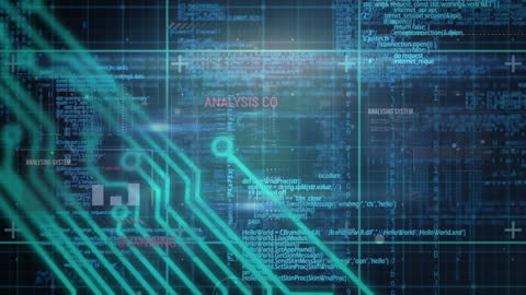 Futuristic Data Network with Connections Visualization