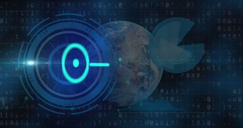 Futuristic Global Tech Interface with Digital Binary Codes - Download Free Stock Images Pikwizard.com