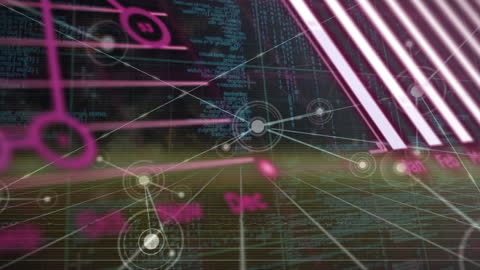 Futuristic Data Processing and Digital Network Connections