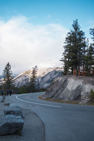 Scenic Mountain Road During Early Winter