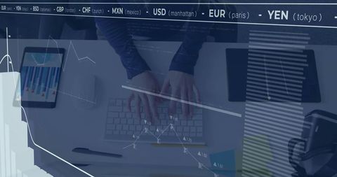 Financial Data Analysis on Digital Workspace Concept - Download Free Stock Images Pikwizard.com
