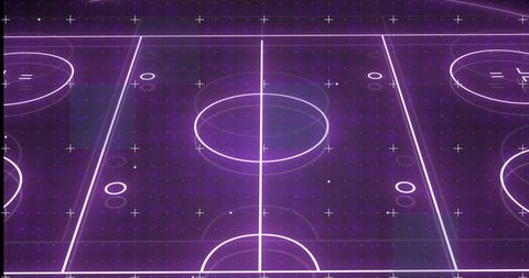 Digital sports field with data visualization overlay