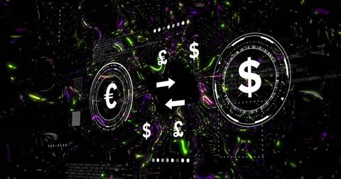 Dynamic currency exchange visualization in digital interface