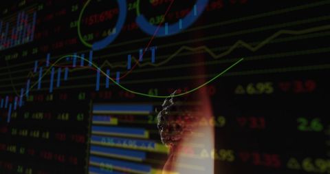 Financial data analytics over fire conceptual image