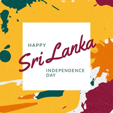 Sri Lanka Independence Day Greetings in Colorful Design - Download Free Stock Templates Pikwizard.com