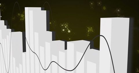 Futuristic data visualization in a digital environment