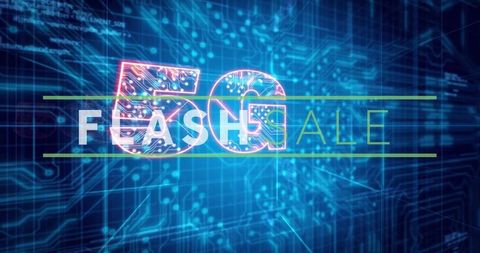 Futuristic 5g flash sale on digital network
