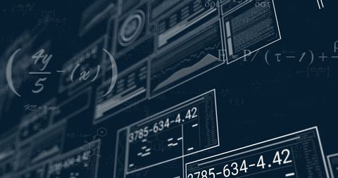 Abstract Mathematical Data on Digital Screens - Download Free Stock Images Pikwizard.com