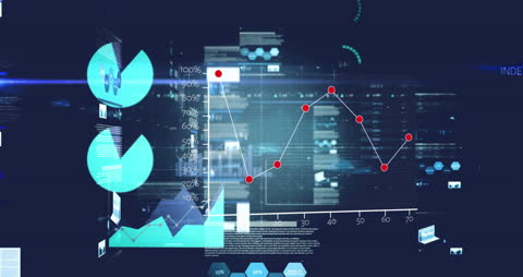 Abstract Data Visualization Interface and Analytics Concept