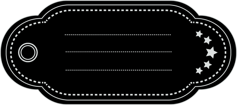 Black Outline Label with Star Accents on Transparent Background - Download Free Stock Videos Pikwizard.com
