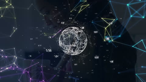 Digital Globe with Network Connections Symbolizing Global Communication