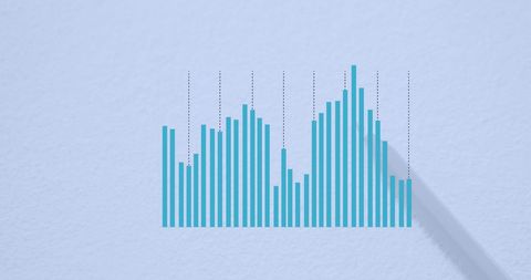 Statistical Graph Overlay with Pencil on Blue Background - Download Free Stock Images Pikwizard.com