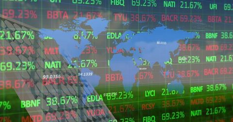 Global Financial Network with World Map and Solar Panel Interface