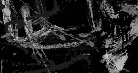 Dynamic black and gray abstract shapes in motion