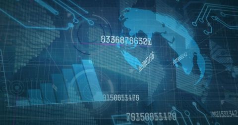 Global Financial Data Visualizations and Cloud Computing Interface - Download Free Stock Images Pikwizard.com