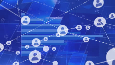 Global Networking Over Statistical Data Background in Blue