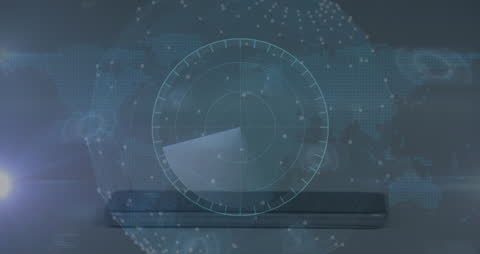 Futuristic Technology Interface with Smartphone