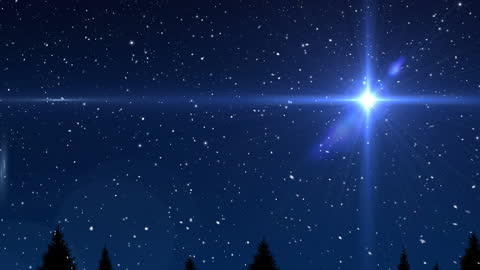 Santa Claus Animated Sleigh Ride Under Starry Snowfall